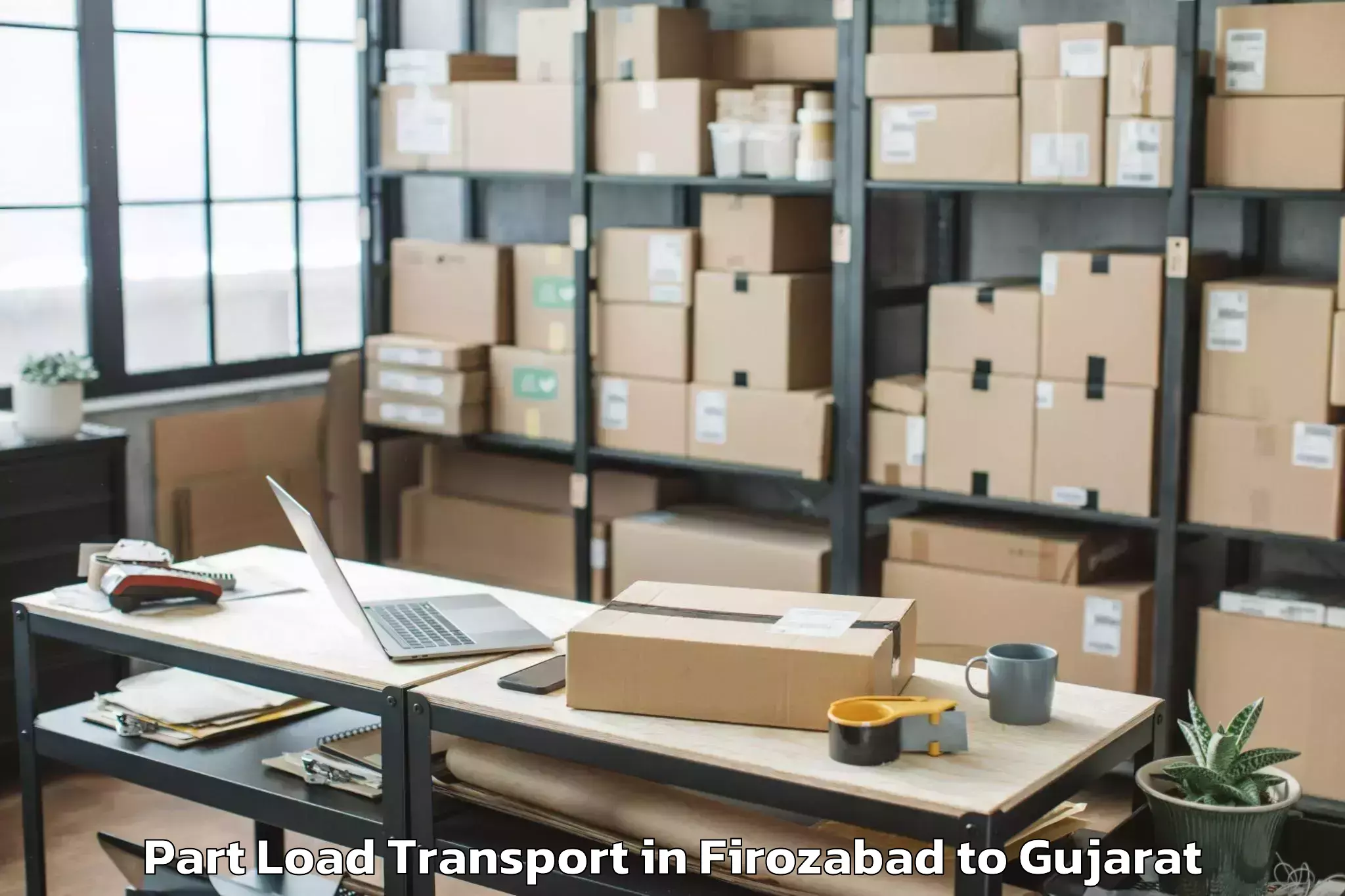 Discover Firozabad to Vaghodia Ina Part Load Transport